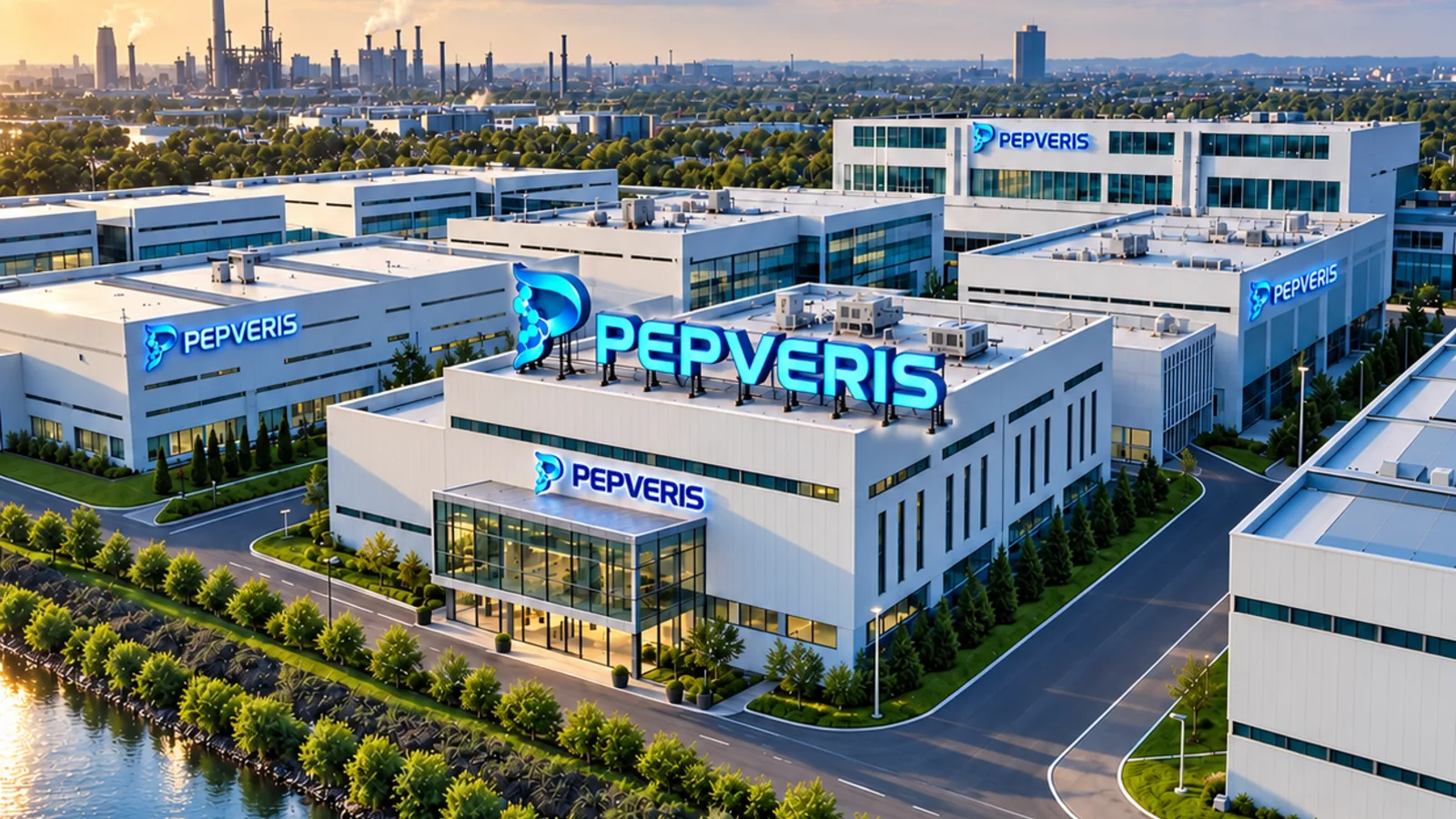 Aerial view of the Pepveris production campus
